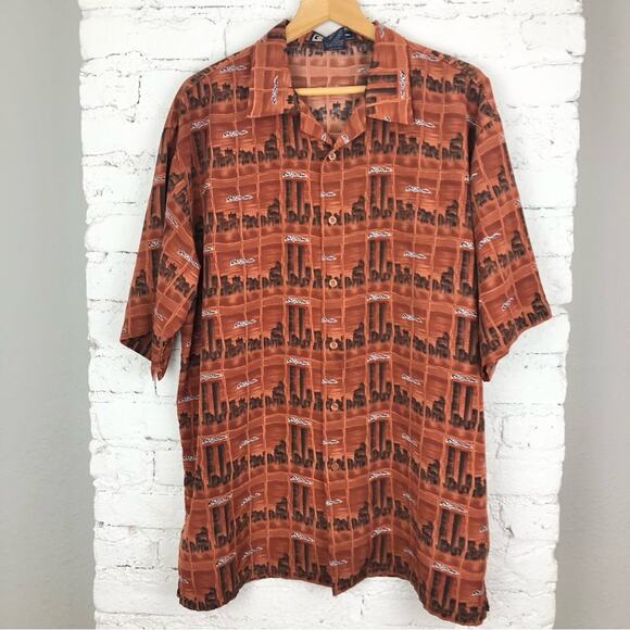 Vintage 90’s Kno Betta Button Up Skyscraper City Shirt - Picture 1 of 6